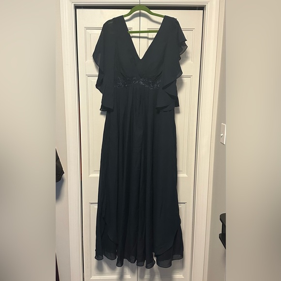 Wear Your Love Dresses & Skirts - V-Neck Maxi Dress with Flutter Sleeves and Corset Back